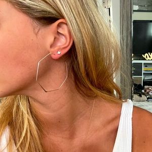 SILVER OCTAGON HOOPS